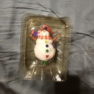 EUC Hallmark Keepsake Ornament "Happy Snowman" 2001